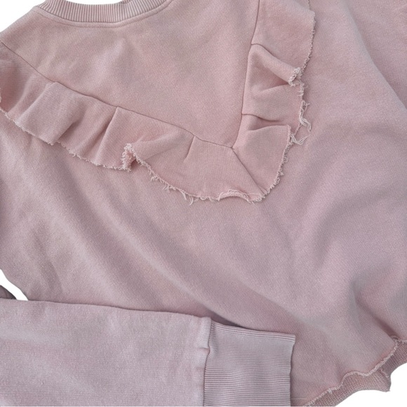 Free People NWT Ooh La Ruffle Pullover Sweatshirt medium - Picture 4 of 6